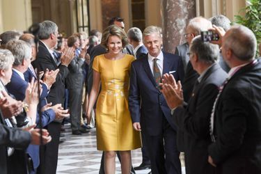 La reine Mathilde et le roi des Belges Philippe à Bruxelles, le 27 juin 2017