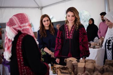 La reine Rania de Jordanie à Jerash, le 22 juin 2017