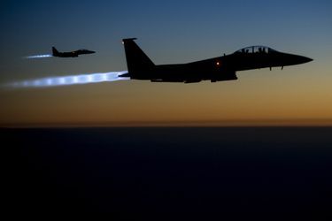Des avions de l&#039;US Force dans le ciel irakien (Image d&#039;illustration). 