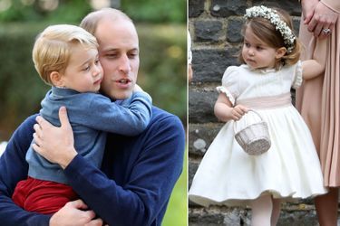 Le prince William avec son fils le prince George à Victoria, le 29 septembre 2016 - La princesse Charlotte de Cambridge à Englefield le 20 mai 2017