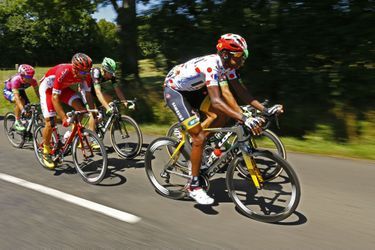 Daniel Teklehaimanot lors de la septième étape du Tour de France.