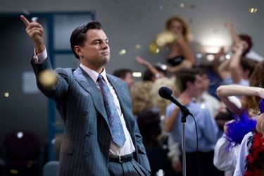 Leonardo DiCaprio dans &quot;Le Loup de Wall Street&quot;, film au coeur du scandale financier.