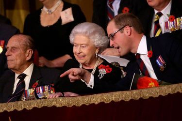 Elizabeth II et son petit-fils, le prince William, plus complices que jamais, le 7 novembre 2015
