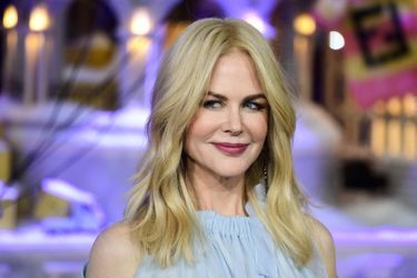 Nicole Kidman inaugure les vitrines de Noël du Printemps à Paris.