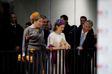 La reine des Belges Mathilde et la princesse Stéphanie de Luxembourg à Esch-Belval, le 16 octobre 2019