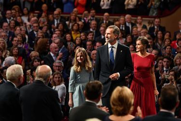 La princesse Leonor d&#039;Espagne avec le roi Felipe VI et la reine Letizia à Oviedo, le 18 octobre 2019