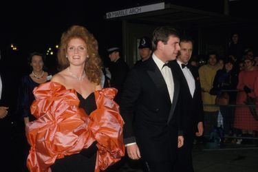 Sarah Ferguson avec le prince Andrew, le 30 janvier 1988