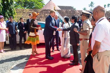 La reine Maxima et le roi Willem-Alexander des Pays-Bas à Kochi (Cochin), le 17 octobre 2019