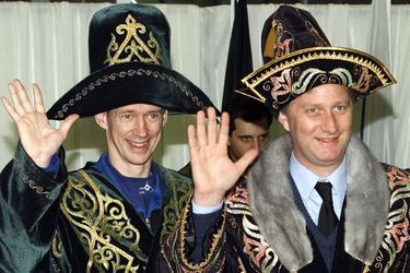 Philippe et le cosmonaute Franck de Winne en 2002 