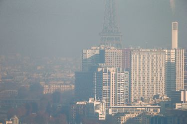 Illustration du pic de pollution à Paris en décembre 2016.