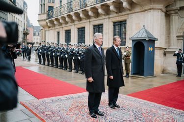 Le roi des Belges Philippe et le grand-duc Henri de Luxembourg à Luxembourg, le 15 octobre 2019
