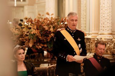 La banquet d'Etat offert par le grand-duc Henri et la grande-duchesse Maria Teresa de Luxembourg au roi des Belges Philippe et à la reine Mathilde à Luxembourg, le 15 octobre 2019