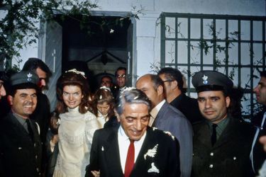 Le mariage de Jacqueline Bouvier Kennedy et d&#039;Aristote Onassis.