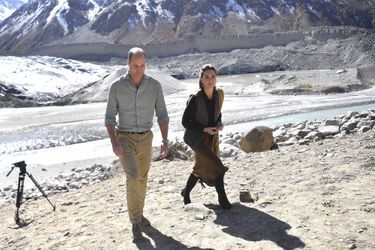 Kate Middleton et le prince William visitent un glacier du parc national de la vallée de Broghil, dans le nord du district de Chitral, au Pakistan, le 16 octobre 2019