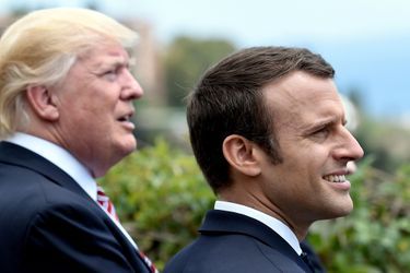 Emmanuel Macron et Donald Trump lors du G7. 