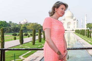 La reine Mathilde de Belgique à Agra, le 6 novembre 2017