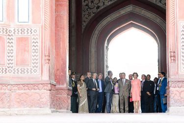 La reine Mathilde et le roi Philippe de Belgique à Agra en Inde, le 6 novembre 2017