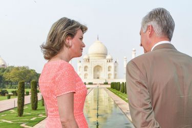 La reine Mathilde et le roi Philippe de Belgique à Agra, le 6 novembre 2017