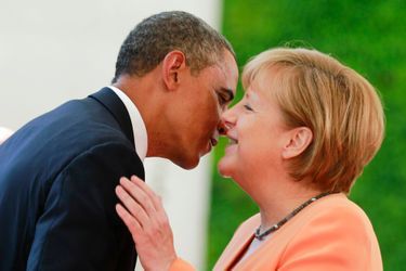 La bise à la Chancelière, Angela Merkel