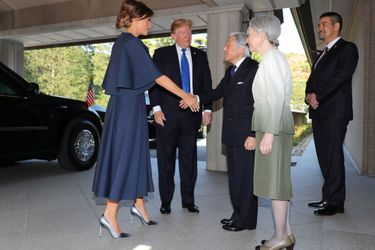 Donald et Melania Trump rencontrent l&#039;empereur Akihito et l&#039;impératrice Michiko à Tokyo, le 6 novembre 2017.