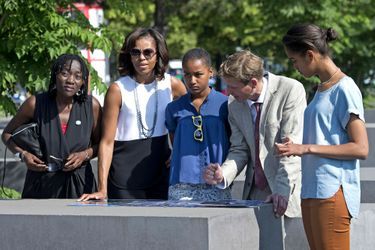 La famille Obama s&#039;est quant à elle rendue au Mémorial du Mur de Berlin.
