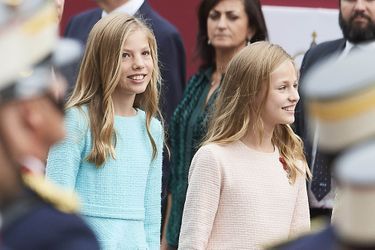 Les princesses Sofia et Leonor d&#039;Espagne à Madrid, le 12 octobre 2019