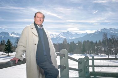 Roger Moore à Crans-Montana, en Suisse