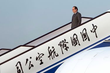 François Hollande à son arrivée à Pékin