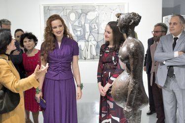 La princesse Lalla Salma du Maroc visite l'exposition "Face à Picasso" à Rabat, le 15 mai 2017