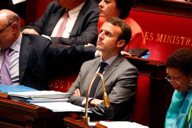 Emmanuel Macron à l&#039;Assemblée nationale.