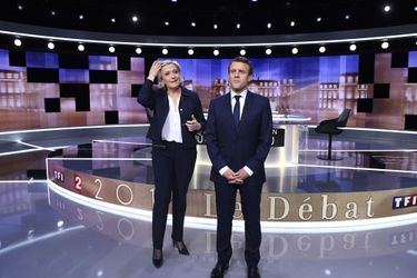 Marien Le Pen et Emmanuel Macron lors du débat de l'enrtre-deux-tours le 3 mai. 