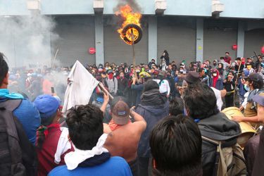 Manifestation à Quito, en Equateur, le 9 octobre 2019.