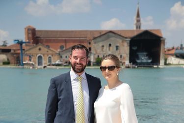 La princesse Stéphanie et le prince Guillaume de Luxembourg à Venise, le 13 mai 2017