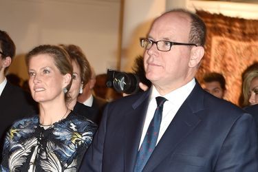 Le prince Albert II de Monaco et Sophie de Wessex à Londres, le 29 octobre 2015