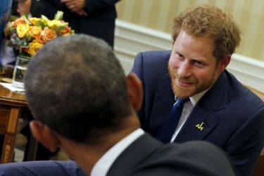 Le prince Harry avec Barack Obama à Washington, le 28 octobre 2015