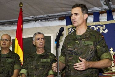 Le roi Felipe VI d'Espagne à Saragosse, le 30 octobre 2015