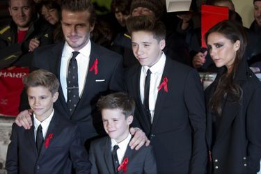 David et Victoria Beckham réunis autour de leurs fils en décembre 2013.