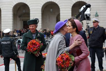 Les princesses Benedikte et Mary, le prince Frederik et la reine Margrethe II de Danemark, à Copenhague le 1er octobre 2019