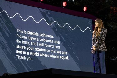 Dakota Johnson lors du Global Citizen Festival à New York le 28 septembre 2019