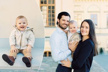 Le prince Alexander de Suède et ses parents le prince Carl Philip et la princesse Sofia, née Hellqvist. Photos diffusées pour ses 1 an le 19 avril 2017