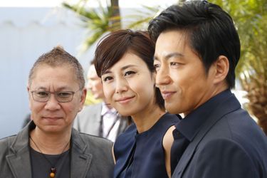 Takashi Miike, Nanako Matsushima et Takao Osawa pour  "Wara No Tate" 