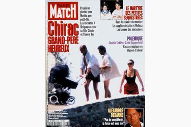 Jacques Chirac en couverture de Paris Match, le 29 août 1996.