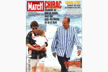Jacques Chirac en couverture de Paris Match, le 14 août 1997.
