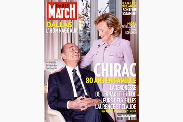 Jacques Chirac en couverture de Paris Match, le 29 novembre 2012.