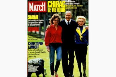 Jacques Chirac en couverture de Paris Match, le 4 avril 1986.