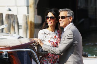Amal et George Clooney au lendemain de leur mariage à Venise le 28 septembre 2014