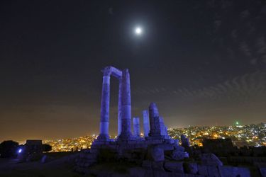 Le temple d&#039;Hercule à Amman en Jordanie