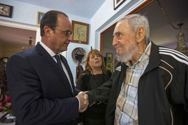 François Hollande et Fidel Castro