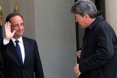 François Hollande et Jean-Luc Mélenchon, à l'Elysée en juin 2012. 