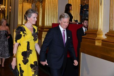La reine Mathilde et le roi Philippe de Belgique à Bruxelles, le 19 octobre 2017